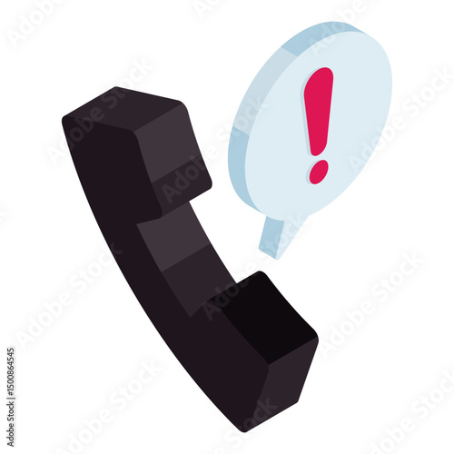 Trendy design icon of call error 
