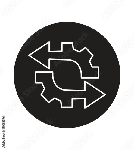 System Integration Vector Line Icon, Simple Thin Line Icon, eps 10 on white background, vector illustration.