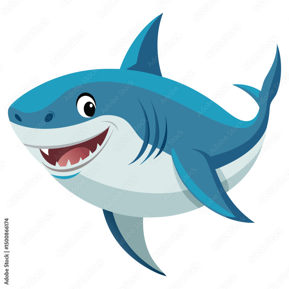Naklejka premium Friendly shark