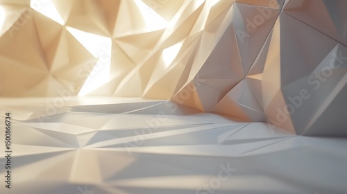 Geometric design with light and shadow.