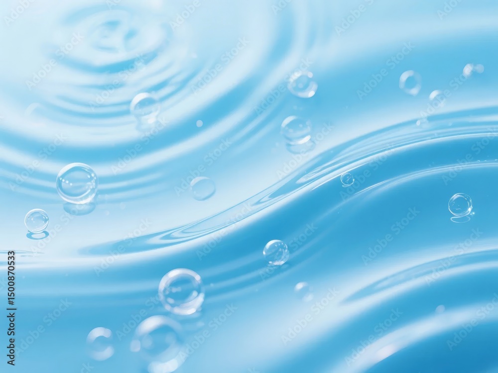 Water Ripples and Bubbles on a Smooth Surface Water Ripples and Bubbles on a Smooth Surface