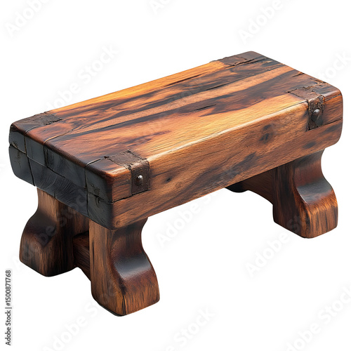 Rustic Wooden Stool Photo