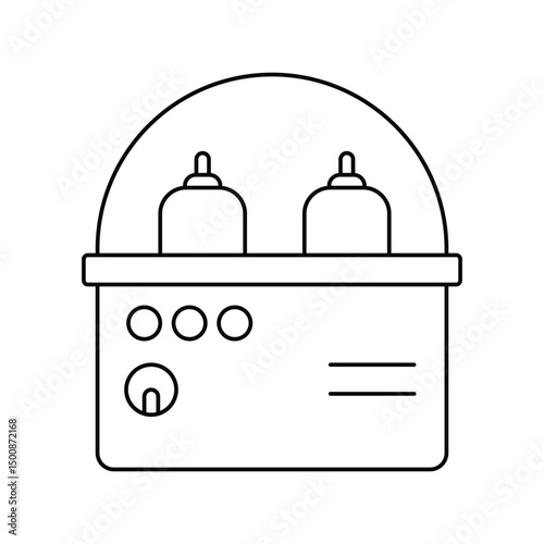 pasteurisation lineal icon with white background vector stock illustration