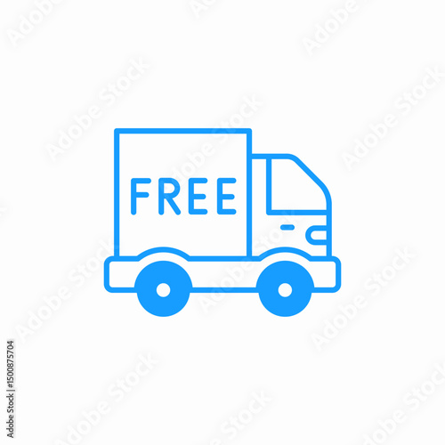free delivery truck icon sign vector