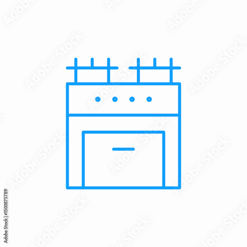 gas stove oven icon sign vector