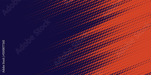 Abstract speed lines style orange color halftone banner design template. vector eps10