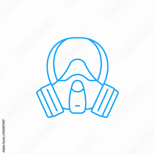 respirator protective gear icon sign vector