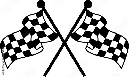 Two racing checkered flags racing flag car racing flag finish flag eps vector Ai vector