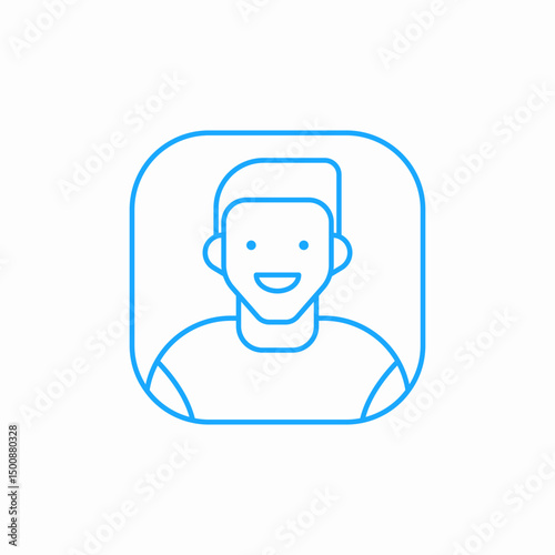 smiling user avatar icon sign vector