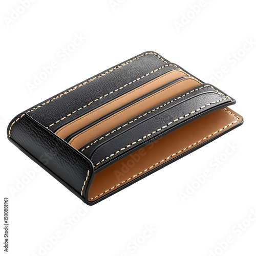3D Render of Elegant Leather Wallet