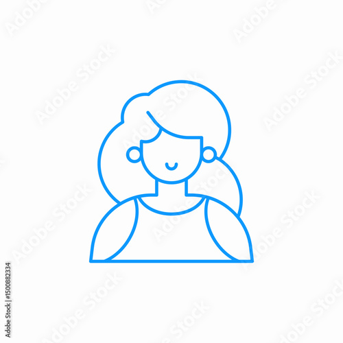 woman smiling happy icon sign vector