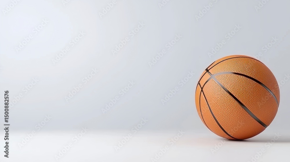 Obraz premium Pixelated Orange Basketball on White Background