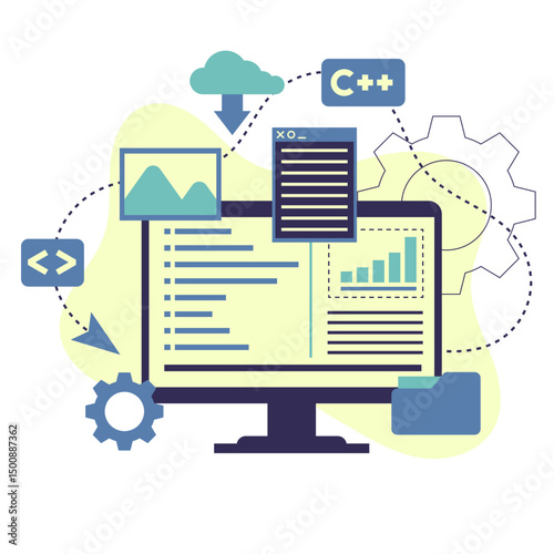 Software Development Interface Illustration
