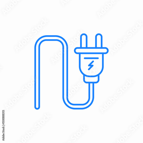 energy cable plug icon sign vector
