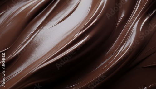 Textura fluida de chocolate oscuro derretido