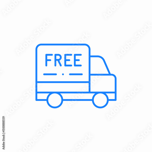 free delivery icon sign vector