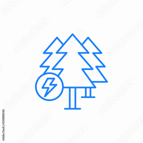 forest energy icon sign vector
