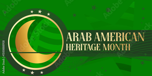 arab american heritage month – vector illustration poster banner