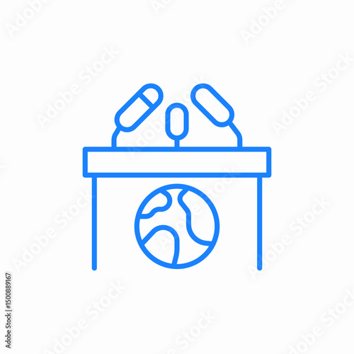 global podium icon sign vector