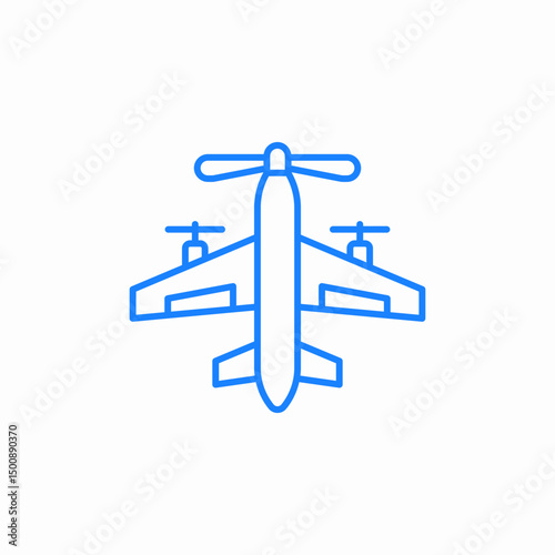 military aviation icon sign vector