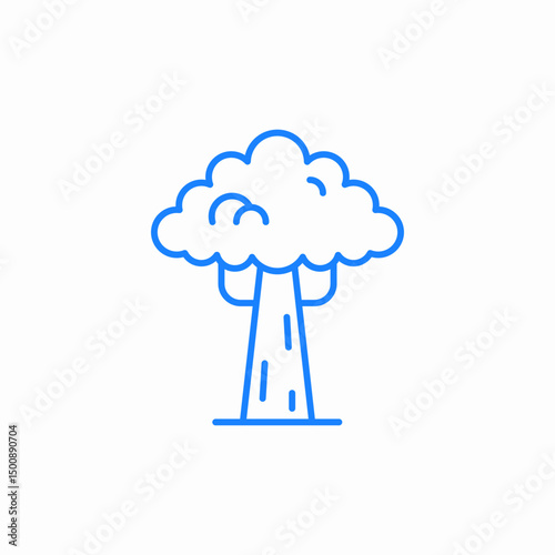 nuclear explosion icon sign vector
