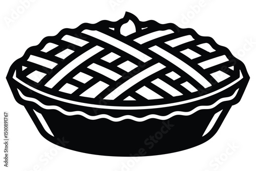 apple pie vector icon