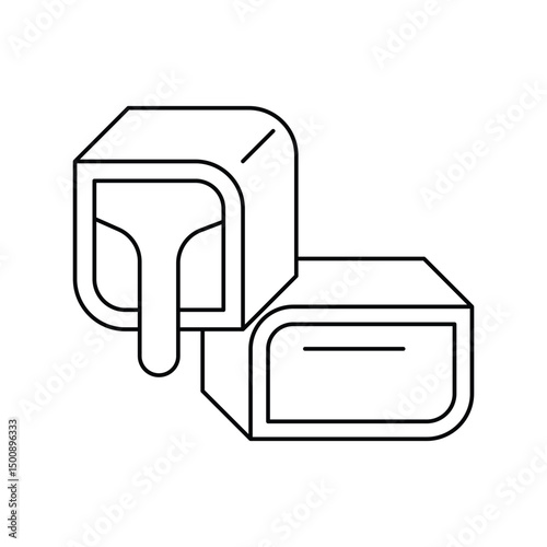 chocolate bar lineal icon with white background vector stock illustration