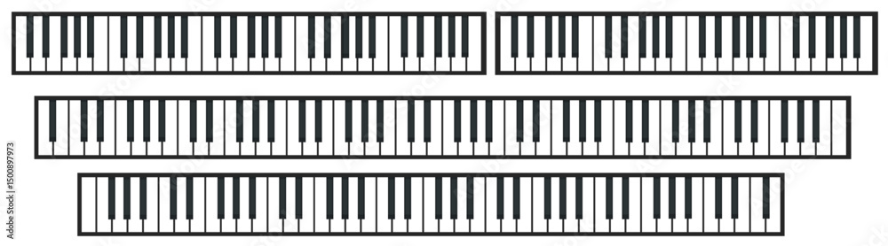 Musical Keyboard With Different Notes Setups Musical Keyboard With Different Notes Setups