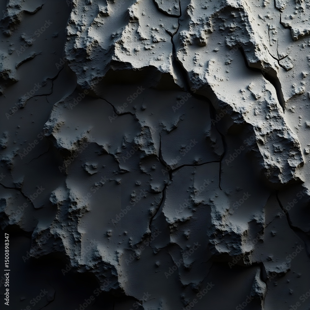 Obraz premium An abstract surface of dark gray stones with a textured, rough background design.