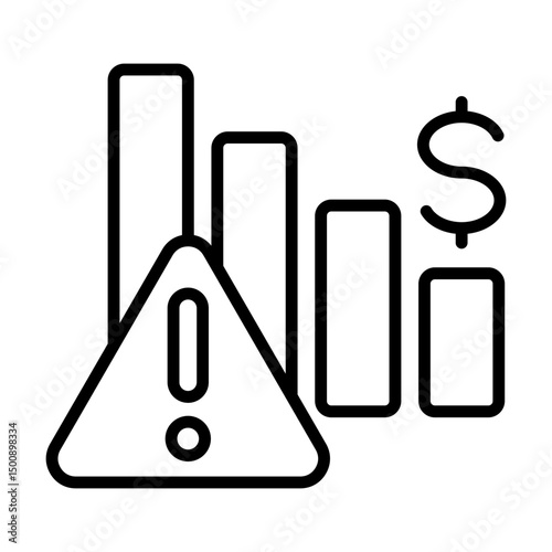 recession delice economy single icon
