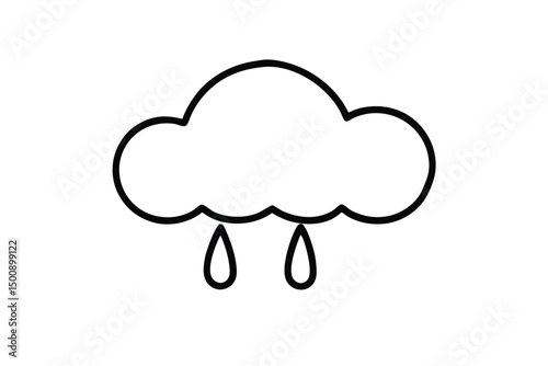 drizzle cloud vector icon
