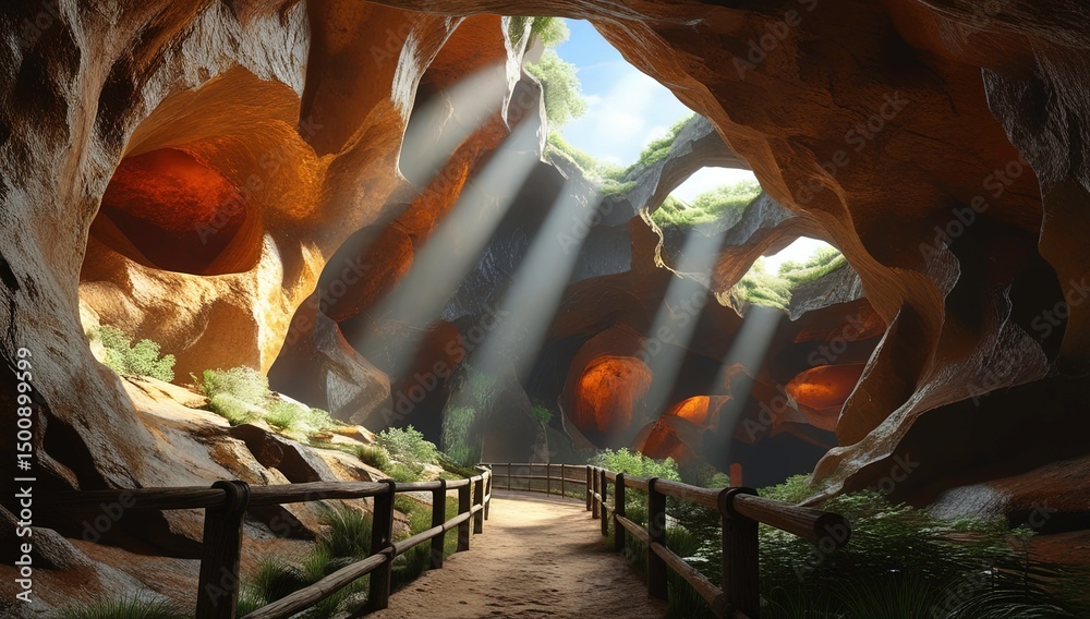 Naklejka premium Visually Stunning Environment That Transports Players To An Unexplored Realm ai generated