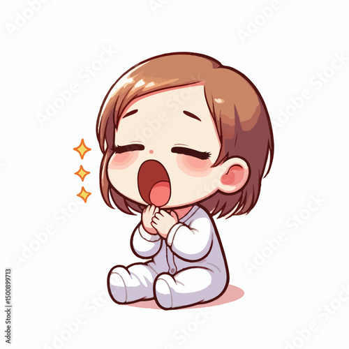 the children are yawning