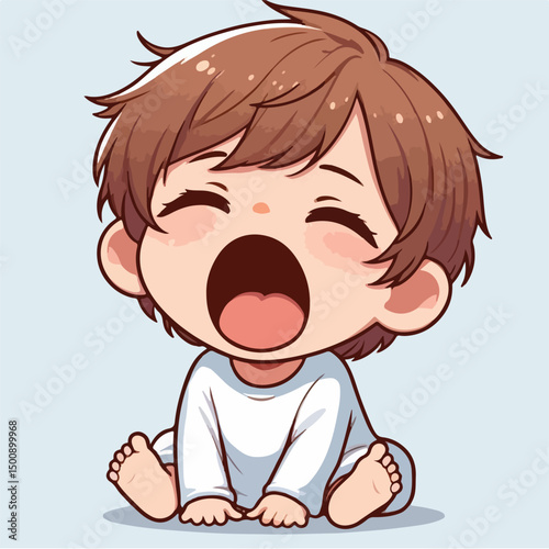 the children are yawning