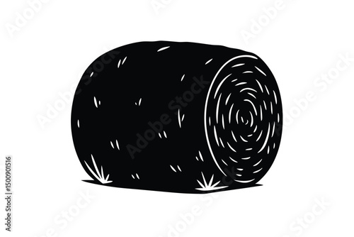 hay bale vector icon
