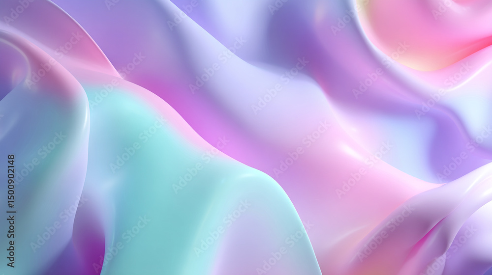 Obraz premium Vibrant Fluid Gradient Waves in Pastel Tones – Seamless 8K Abstract Texture