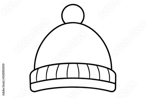 knit hat vector icon