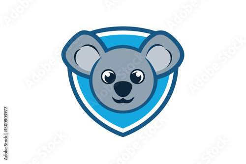 Photography koalas head mascot vector logo design