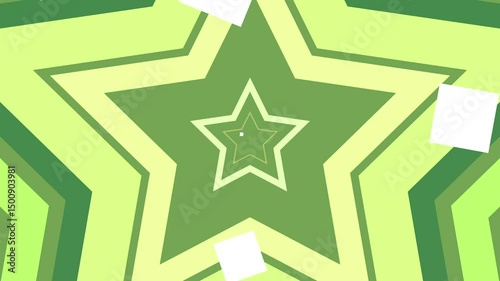 Green Star Flash Cartoon Background
