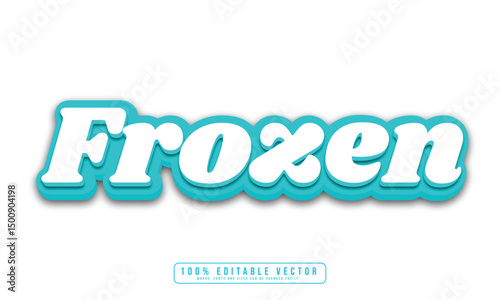 Frozen text effect editable. Editable Fresh text effect vector