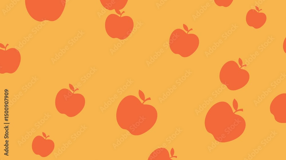 Orange Fruit Pattern Loop Background