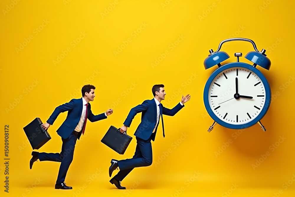 Fototapeta premium Leave The Office Early Day – Work-Life Balance and Employee Wellness Celebration Concept 