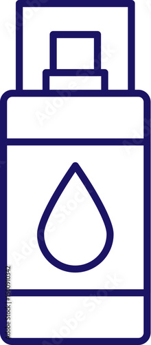 Cosmetic Bottle Thin Line Icon for Web Sites, Books, Cards, Apps