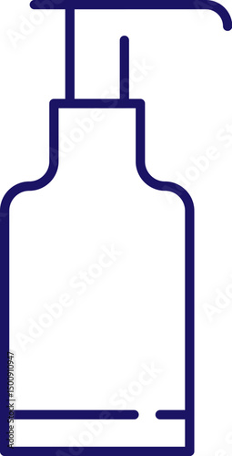 Line image of Cosmetic Bottle for Graphics, Concept, Apps