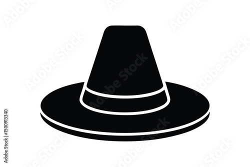 pilgrim hat vector icon