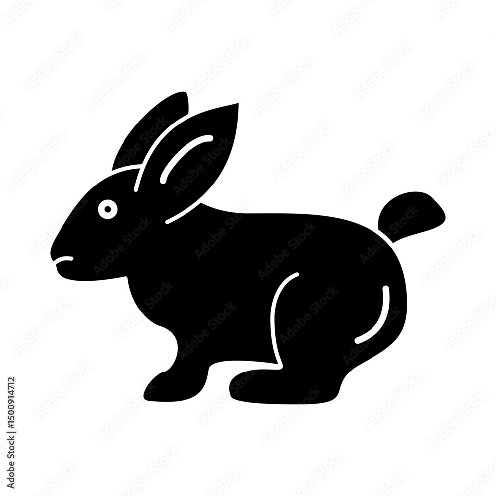 Obraz premium Rabbit Icon Glyph