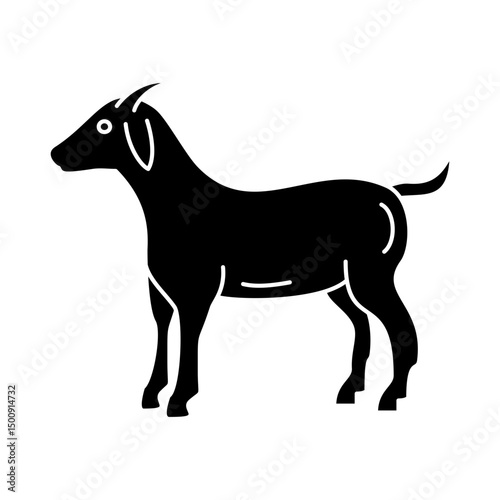 Goat Icon Glyph