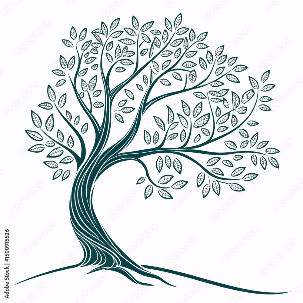 Obraz premium tree with roots and leaves