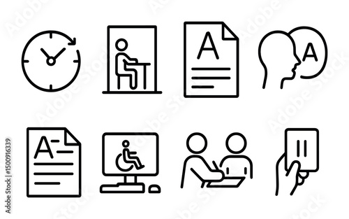 Inclusive education and accessibility symbols for effective communication
