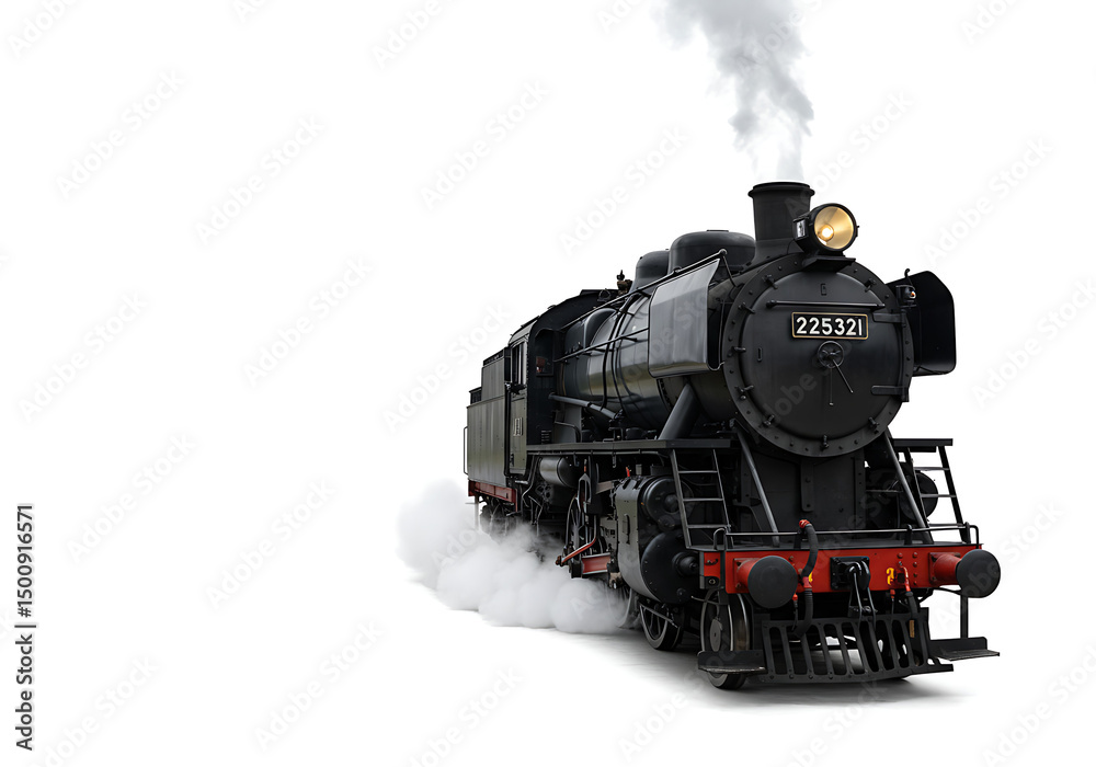 Fototapeta premium Steam Train: Vintage Locomotive